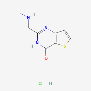 molecular formula C8H10ClN3OS B1461083 2-((Methylamino)methyl)thieno[3,2-d]pyrimidin-4(3H)-one hydrochloride CAS No. 923216-51-7