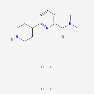 molecular formula C13H21Cl2N3O B1461095 N,N-Dimethyl-6-piperidin-4-ylpyridine-2-carboxamide dihydrochloride CAS No. 2108757-33-9