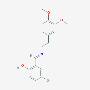 molecular formula C17H18BrNO3 B14611138 Phenol, 4-bromo-2-[[[2-(3,4-dimethoxyphenyl)ethyl]imino]methyl]- CAS No. 58199-74-9