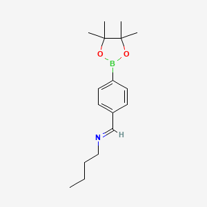 (E)-Butyl(([4-(tetramethyl-1,3,2-dioxaborolan-2-yl)phenyl]methylidene))amine