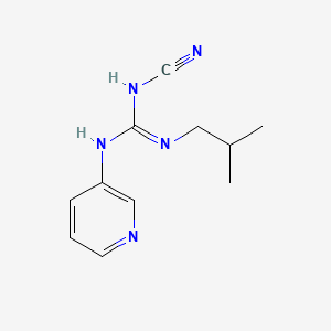 molecular formula C11H15N5 B14611311 Guanidine, 2-cyano-1-isobutyl-3-(3-pyridyl)- CAS No. 60560-20-5