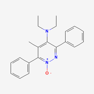 molecular formula C21H23N3O B14611519 N,N-Diethyl-5-methyl-1-oxo-3,6-diphenyl-1lambda~5~-pyridazin-4-amine CAS No. 60326-00-3