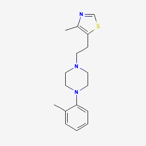 molecular formula C17H23N3S B14611553 Piperazine, 1-(2-methylphenyl)-4-[2-(4-methyl-5-thiazolyl)ethyl]- CAS No. 60096-91-5