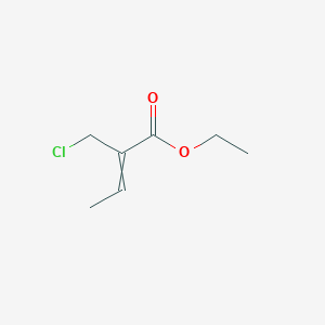 molecular formula C7H11ClO2 B14611602 Ethyl 2-(chloromethyl)but-2-enoate CAS No. 60941-04-0