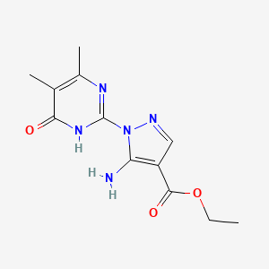 ethyl 5-amino-1-(4,5-dimethyl-6-oxo-1,6-dihydropyrimidin-2-yl)-1{H}-pyrazole-4-carboxylate