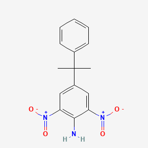 molecular formula C15H15N3O4 B14611786 Benzenamine, 4-(1-methyl-1-phenylethyl)-2,6-dinitro- CAS No. 59038-58-3