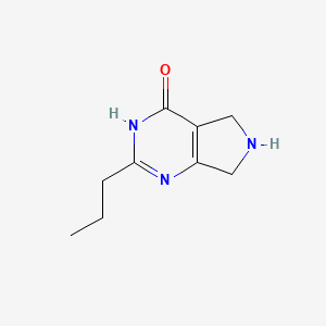 molecular formula C9H13N3O B1461181 2-Propyl-6,7-dihydro-3H-pyrrolo[3,4-d]pyrimidin-4(5H)-one CAS No. 1220035-95-9