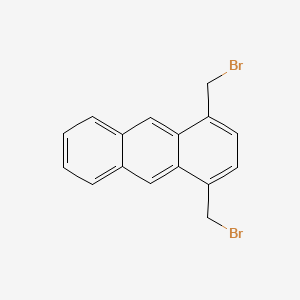 molecular formula C16H12Br2 B14611823 Anthracene, 1,4-bis(bromomethyl)- CAS No. 58791-48-3