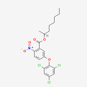 molecular formula C21H22Cl3NO5 B14611874 octan-2-yl 2-nitro-5-(2,4,6-trichlorophenoxy)benzoate CAS No. 57729-13-2