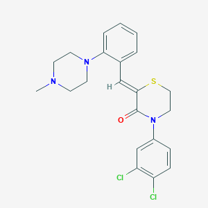 molecular formula C22H23Cl2N3OS B146119 Elzasonan CAS No. 361343-19-3