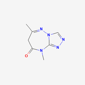molecular formula C7H9N5O B14612054 7H-1,2,4-Triazolo[4,3-b][1,2,4]triazepin-8(9H)-one, 6,9-dimethyl- CAS No. 57739-59-0