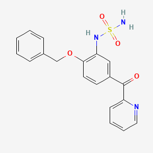 molecular formula C19H17N3O4S B14612108 N-[2-(Benzyloxy)-5-(pyridine-2-carbonyl)phenyl]sulfuric diamide CAS No. 58283-22-0