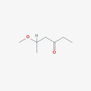 molecular formula C7H14O2 B14612267 3-Hexanone, 5-methoxy- CAS No. 57134-35-7