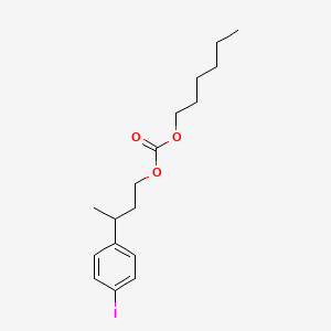 molecular formula C17H25IO3 B14612285 hexyl 3-(4-iodophenyl)butyl carbonate CAS No. 60075-84-5