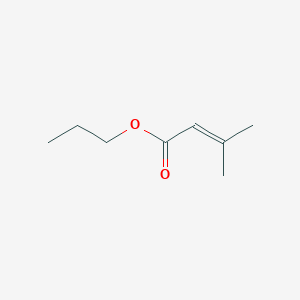 molecular formula C8H14O2 B14612307 Propyl 3-methyl-2-butenoate CAS No. 56922-71-5