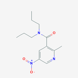 molecular formula C13H19N3O3 B14612317 2-Methyl-5-nitro-N,N-dipropylpyridine-3-carboxamide CAS No. 60524-42-7
