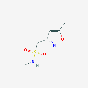 molecular formula C6H10N2O3S B1461232 N-methyl-1-(5-methyl-1,2-oxazol-3-yl)methanesulfonamide CAS No. 1042787-05-2