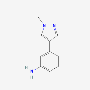 molecular formula C10H11N3 B1461233 3-(1-Methyl-1H-pyrazol-4-yl)aniline CAS No. 1089278-81-8