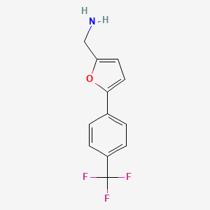 molecular formula C12H10F3NO B1461242 (5-(4-(Trifluoromethyl)phenyl)furan-2-yl)methanamine CAS No. 1152622-44-0