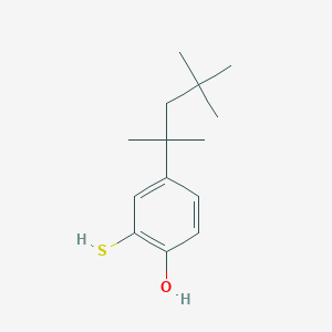 molecular formula C14H22OS B14612429 Phenol, 2-mercapto-4-(1,1,3,3-tetramethylbutyl)- CAS No. 58999-48-7