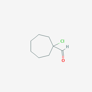 molecular formula C8H13ClO B14612439 Cycloheptanecarboxaldehyde, 1-chloro- CAS No. 60464-11-1