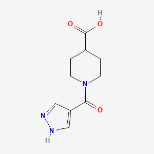 1-(1H-pyrazole-4-carbonyl)piperidine-4-carboxylic acid