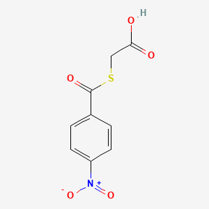molecular formula C9H7NO5S B14612674 Acetic acid, [(4-nitrobenzoyl)thio]- CAS No. 58547-64-1