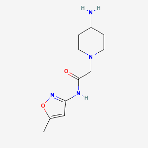 molecular formula C11H18N4O2 B1461271 2-(4-aminopiperidin-1-yl)-N-(5-methyl-1,2-oxazol-3-yl)acetamide CAS No. 1153252-39-1