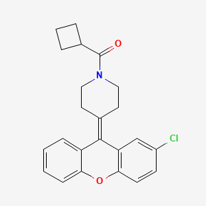 molecular formula C23H22ClNO2 B14612718 [4-(2-Chloro-9H-xanthen-9-ylidene)piperidin-1-yl](cyclobutyl)methanone CAS No. 60086-34-2