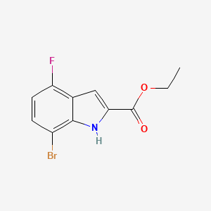 molecular formula C11H9BrFNO2 B1461277 ethyl 7-bromo-4-fluoro-1H-indole-2-carboxylate CAS No. 1154319-69-3