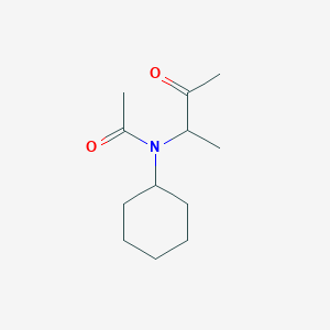 molecular formula C12H21NO2 B14612779 Acetamide, N-cyclohexyl-N-(1-methyl-2-oxopropyl)- CAS No. 59900-31-1