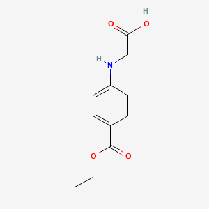 molecular formula C11H13NO4 B14612821 Benzoic acid, 4-[(carboxymethyl)amino]-, 1-ethyl ester CAS No. 59081-60-6