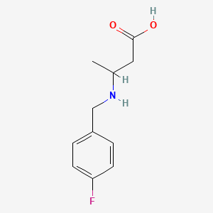 3-{[(4-Fluorophenyl)methyl]amino}butanoic acid