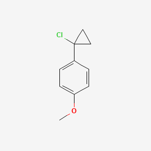 molecular formula C10H11ClO B14612916 Benzene, 1-(1-chlorocyclopropyl)-4-methoxy- CAS No. 60068-27-1