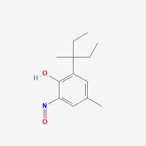 molecular formula C13H19NO2 B14612945 Phenol, 2-(1-ethyl-1-methylpropyl)-4-methyl-6-nitroso- CAS No. 59957-39-0
