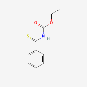 molecular formula C11H13NO2S B14612954 Carbamic acid, [(4-methylphenyl)thioxomethyl]-, ethyl ester CAS No. 57774-66-0