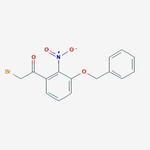 B146130 2-Bromo-1-(2-nitro-3-phenylmethoxyphenyl)ethanone CAS No. 224044-61-5