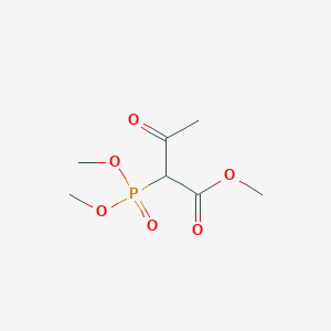 molecular formula C7H13O6P B14613058 Butanoic acid, 2-(dimethoxyphosphinyl)-3-oxo-, methyl ester CAS No. 58393-50-3