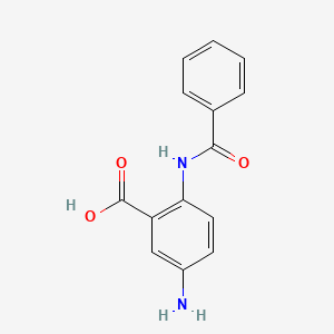 molecular formula C14H12N2O3 B14613122 5-Amino-2-benzamidobenzoic acid CAS No. 60498-43-3