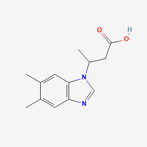 3-(5,6-dimethyl-1H-benzimidazol-1-yl)butanoic acid