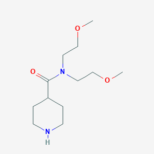 molecular formula C12H24N2O3 B1461318 N,N-bis(2-methoxyethyl)piperidine-4-carboxamide CAS No. 1154889-29-8
