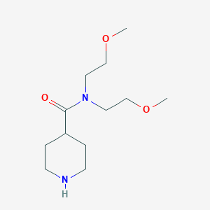 N,N-bis(2-methoxyethyl)piperidine-4-carboxamide