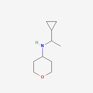 N-(1-cyclopropylethyl)oxan-4-amine