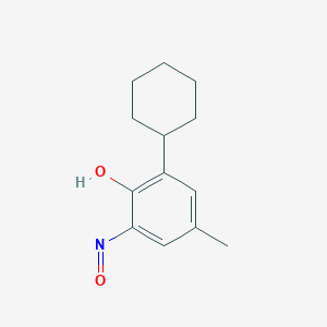 molecular formula C13H17NO2 B14613220 Phenol, 2-cyclohexyl-4-methyl-6-nitroso- CAS No. 59919-29-8