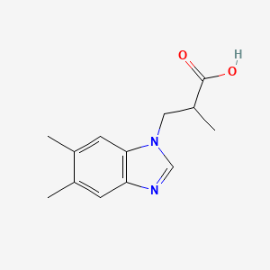 3-(5,6-dimethyl-1H-benzimidazol-1-yl)-2-methylpropanoic acid