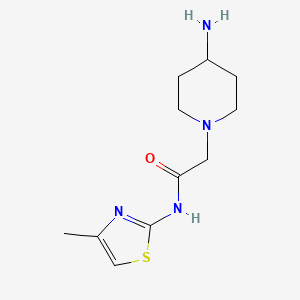2-(4-aminopiperidin-1-yl)-N-(4-methyl-1,3-thiazol-2-yl)acetamide