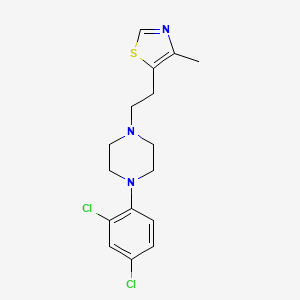 molecular formula C16H19Cl2N3S B14613302 Piperazine, 1-(2,4-dichlorophenyl)-4-[2-(4-methyl-5-thiazolyl)ethyl]- CAS No. 60096-96-0