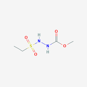 molecular formula C4H10N2O4S B14613316 Methyl 2-(ethanesulfonyl)hydrazine-1-carboxylate CAS No. 58358-68-2
