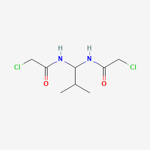 molecular formula C8H14Cl2N2O2 B14613443 N,N'-(2-Methylpropane-1,1-diyl)bis(2-chloroacetamide) CAS No. 58085-16-8