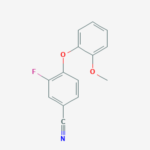 molecular formula C14H10FNO2 B1461345 3-Fluoro-4-(2-methoxyphenoxy)benzonitrile CAS No. 1153105-84-0